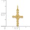 14K Yellow Gold Cross Charm Pendant Religious Jewerly 19mm x 10mm